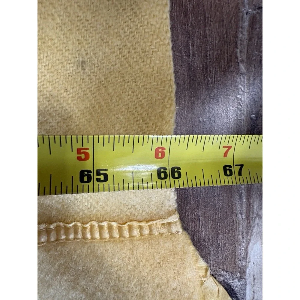 Vintage 70s Kenwood Twin/Full 100% Pure Virgin Wool Gold Blanket Made In Canada